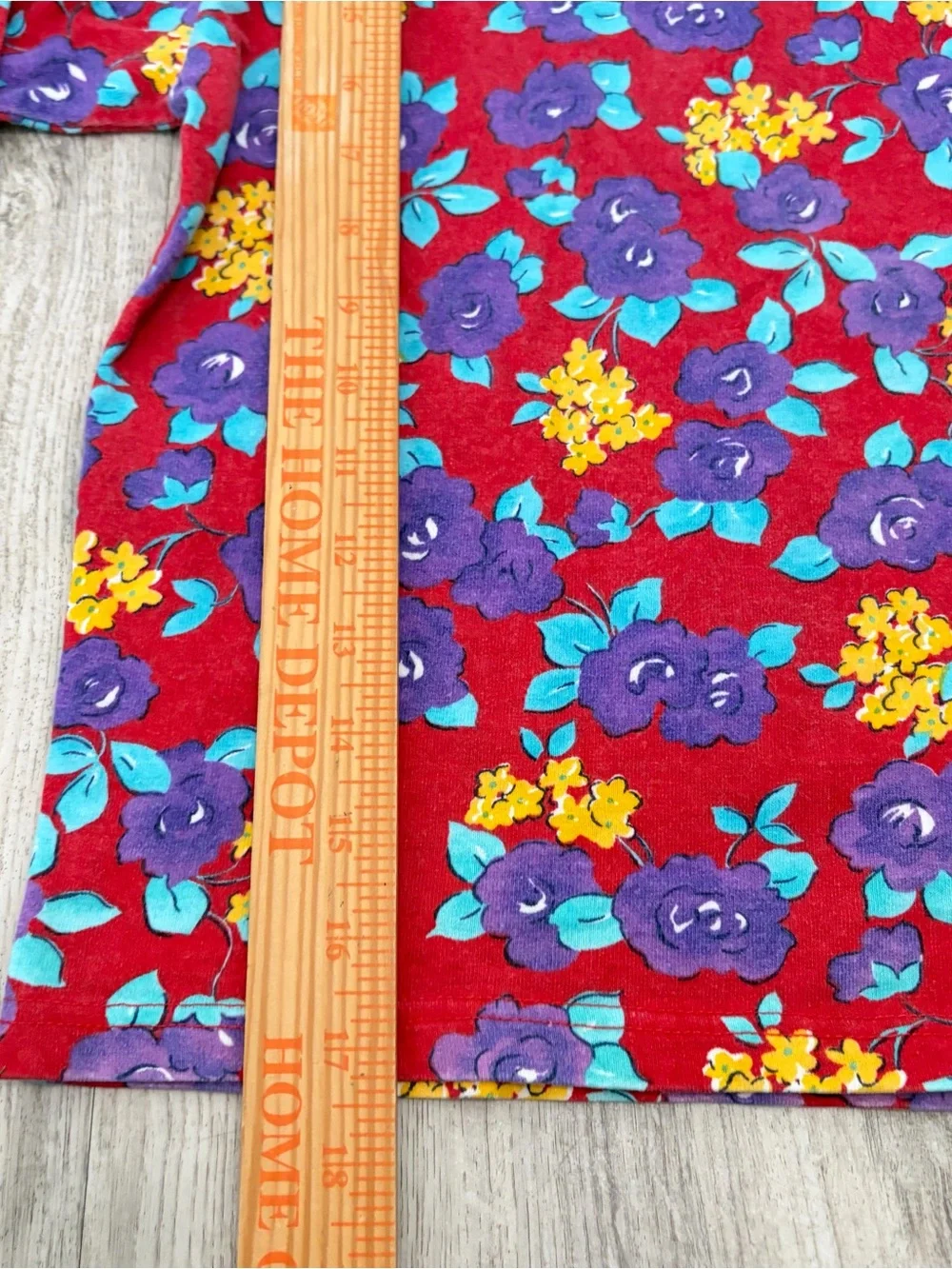 Vintage 90s Girls Floral Mockneck Long Sleeve Shirt Top Red Canoli Size 6